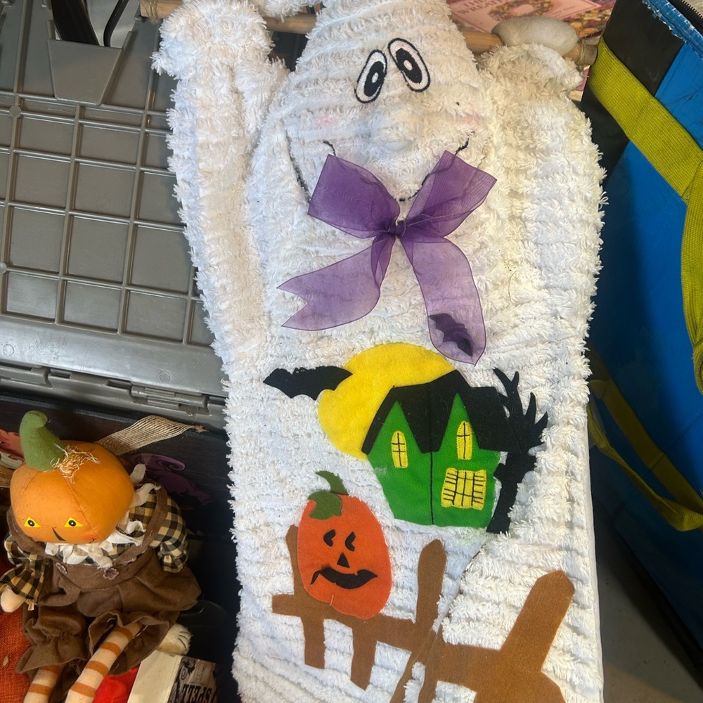 Kids Ghost Costume with Purple Bow